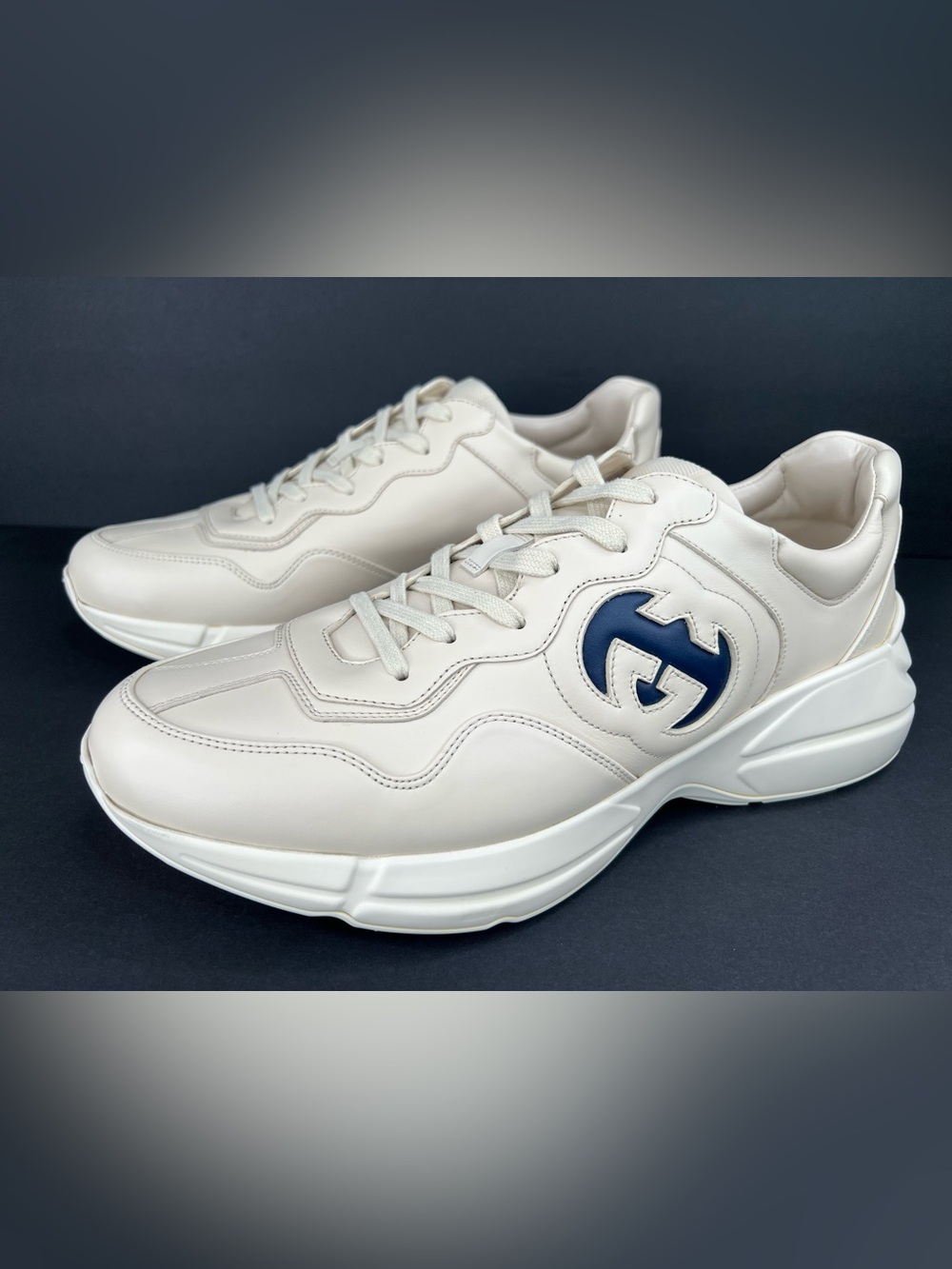 Gucci Rhyton GG Logo Ace Men Leather Sneakers UK 13 - US 13.5 - EU 47 - Picture 11 of 11